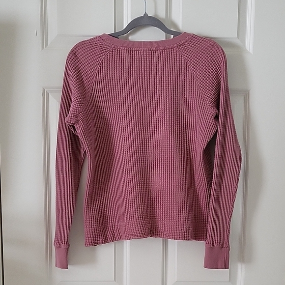 The North Face Chabot Crew Sweater Pink Waffle Knit Women’s Medium - Picture 4 of 9